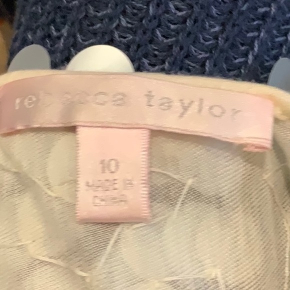 BEAUTIFUL REBECCA TAYLOR BLOUSE TEE SHIRT SZ 10 - Picture 4 of 5